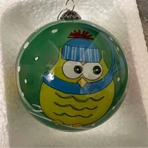 Pier 1 Imports Li Bien Glass HAPPY HOLIDAYS Owl
Christmas Tree Ornament 2012
